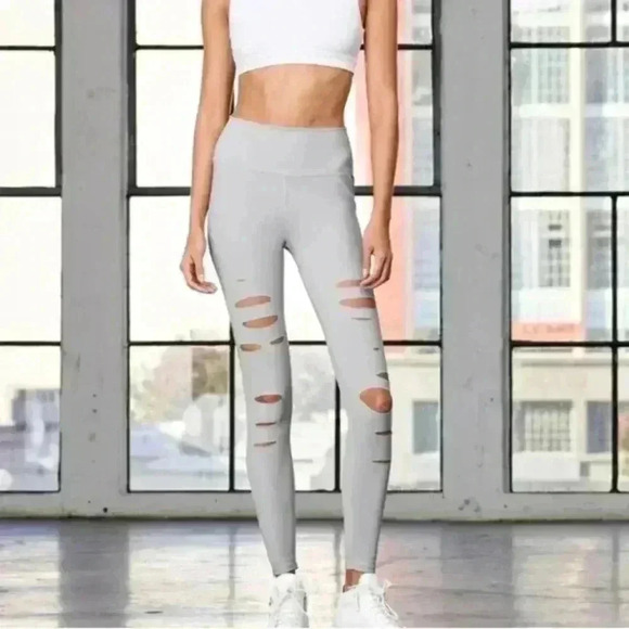 ALO Yoga Pants - ALO Yoga Ripped Warrior High Waisted Legging NEW